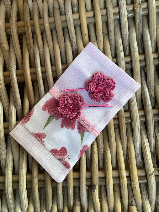 Ozdoby do vlasov - Sponky do vláskov_ staroružové kvietky  - 17790818_