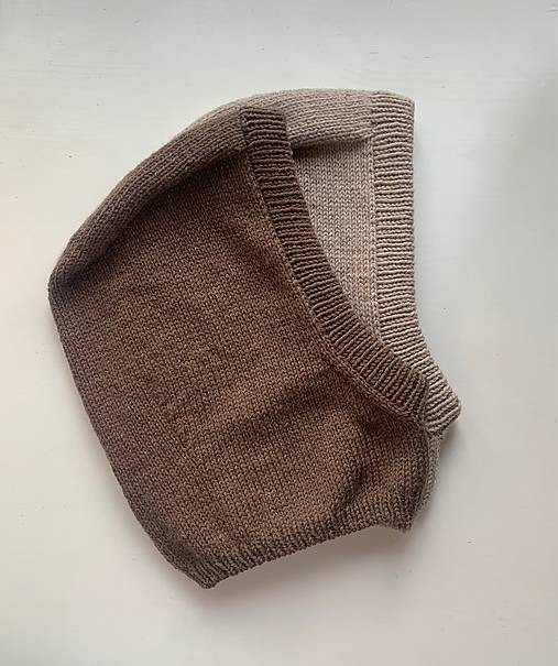 Čiapky, čelenky, klobúky - Dospelácka kukla - balaclava (Hnedá) - 17791171_