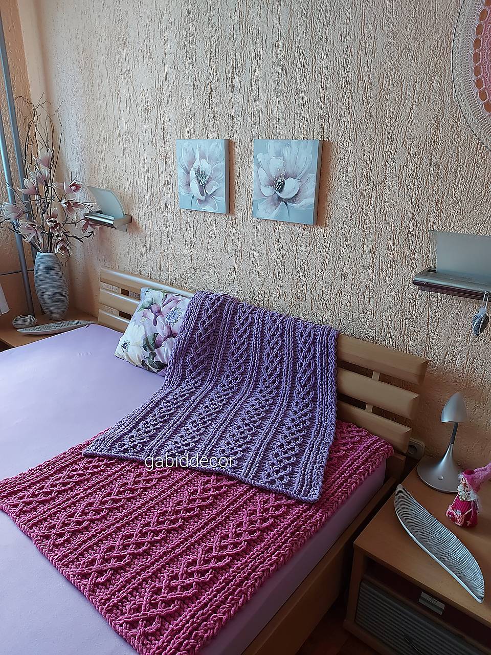 Deka jemnučká a ľahká detská z priadze alize puffy fine bledá béžová  (Rozmery (80 x 100) cm, farba fialová)