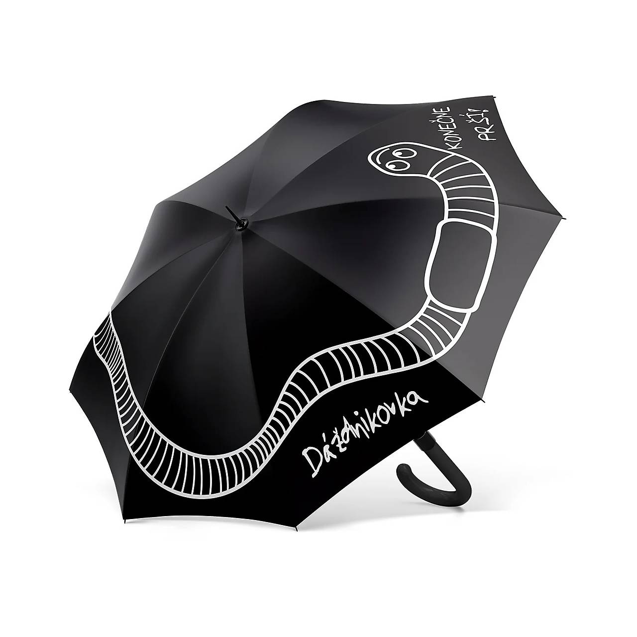 Dlhý dáždnik Dáždnikovka čierna
