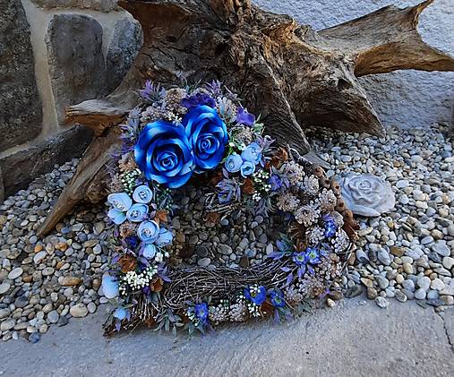 Dekorácie - Spomienkové prútené srdce  - 17792654_