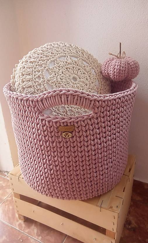 Úložné priestory & Organizácia - Dizajnový kôš HYGGE  púdrový - 17793380_