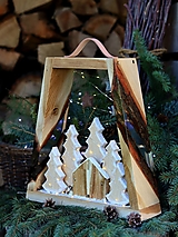 Svietidlá - Exkluzívny XXL zimný prírodný lampášik - 17792591_