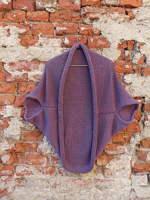 Vesty - Pletená vesta - barva levandulová - 17792153_