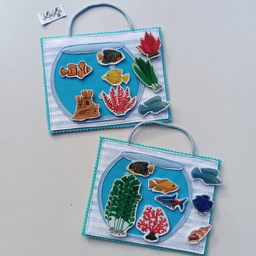 Hračky - Akvárium - quiet book karta - 17793432_