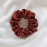  - Saténová scrunchie | CLASSIC (Gaštanová) - 17792447_