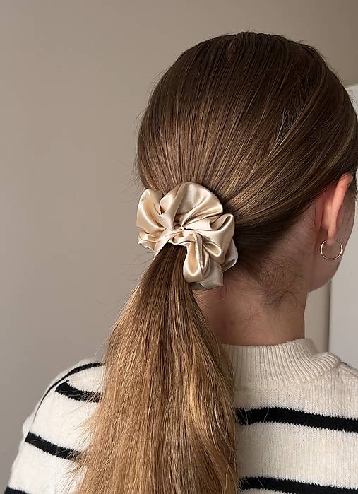 Ozdoby do vlasov - Saténová scrunchie | CLASSIC - 17792546_