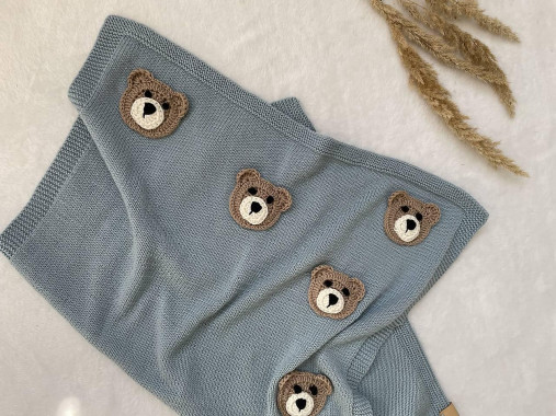 Úžitkový textil - Pletená merino deka Teddy - 17793146_