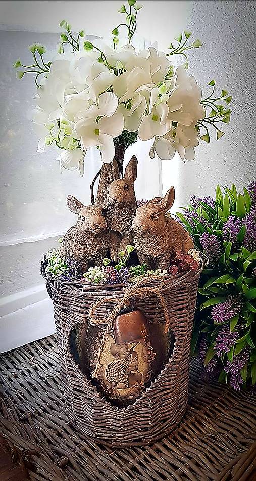 Dekorácie - ~ TRAJA ZAJKOVIA ~ - 17791830_