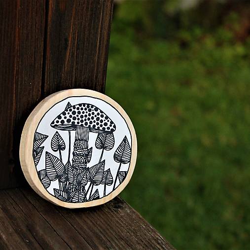 Magnetky - MAGNETKA Bodkovaný hríbik - 17792148_