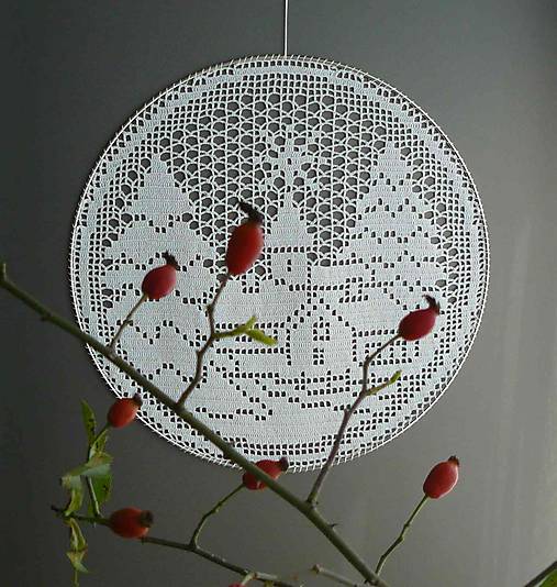 Dekorácie - Zima v kruhu - 17794479_