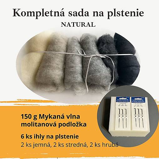 Textil - Kompletná sada na plstenie - Mykaná vlna MYK11 - 17795564_