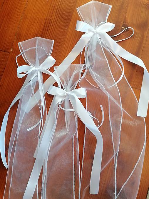 Dekorácie - Stuhy na lavice do kostola dĺžka 1m - 17794163_