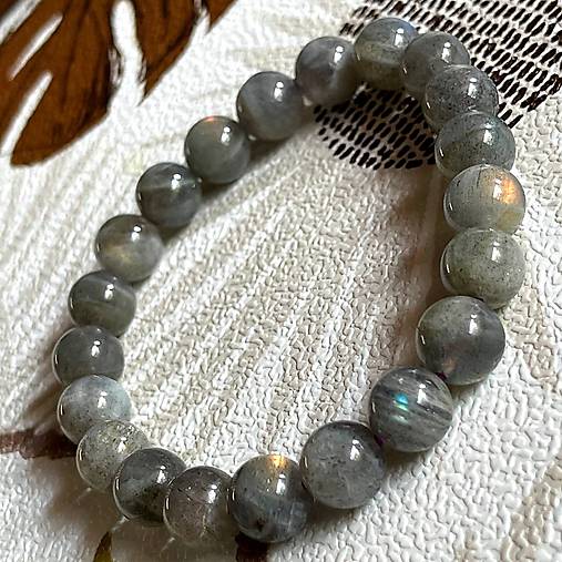 Elastic Purple Labradorite Bracelet AG925 / Elastický náramok labradorit A100