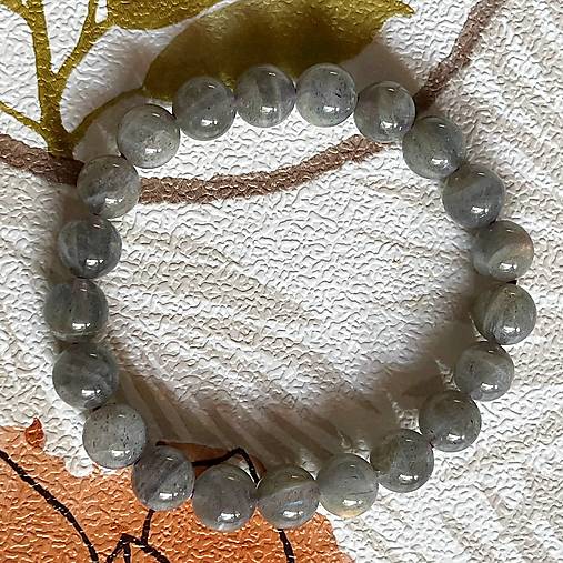 Elastic Purple Labradorite Bracelet AG925 / Elastický náramok labradorit A100