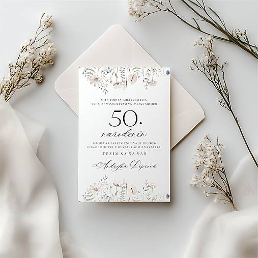 Papiernictvo - Pozvánka na narodeninovú oslavu Blush Poppy - 17797293_