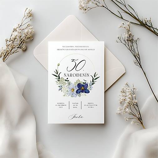 Papiernictvo - Pozvánka na narodeninovú oslavu Hydrangea Bloom - 17797294_