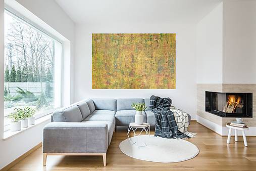 Obrazy - Jantárová jeseň - XL  abstraktný obraz - 17797942_