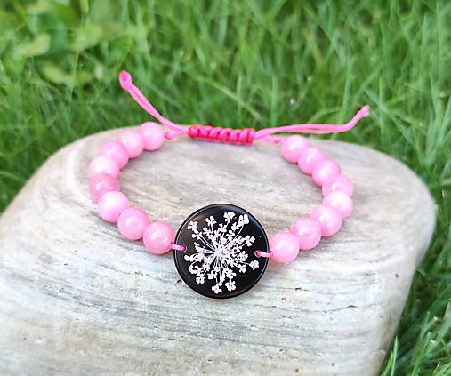 Náramky - Náramok Divá mrkva a Jadeit - voliteľné zapínanie - B0012 - 17797421_