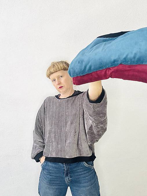 mikina z kojeneckeho plysu 'mysacia bundicka'