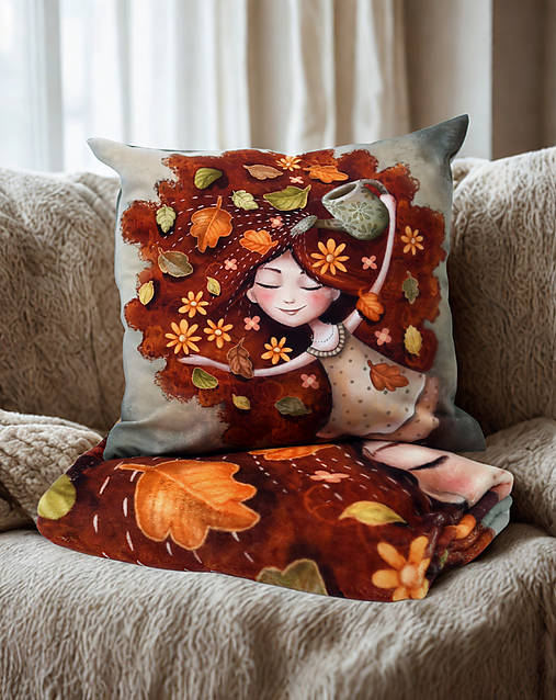 Úžitkový textil - Vankúšik Sebaláska jesenná - 17796754_