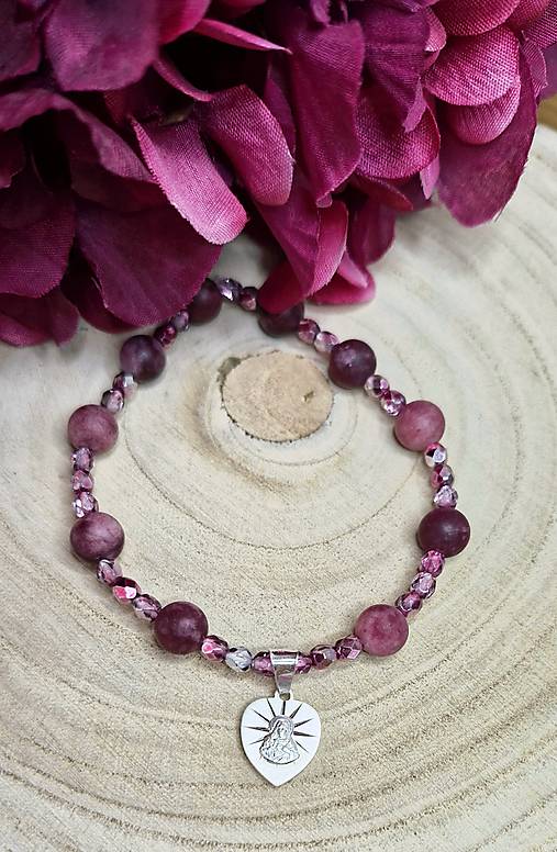 Ruženec Panny Márie pink 