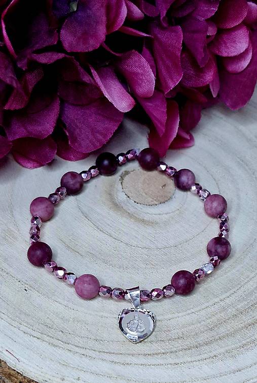 Ruženec Panny Márie pink 