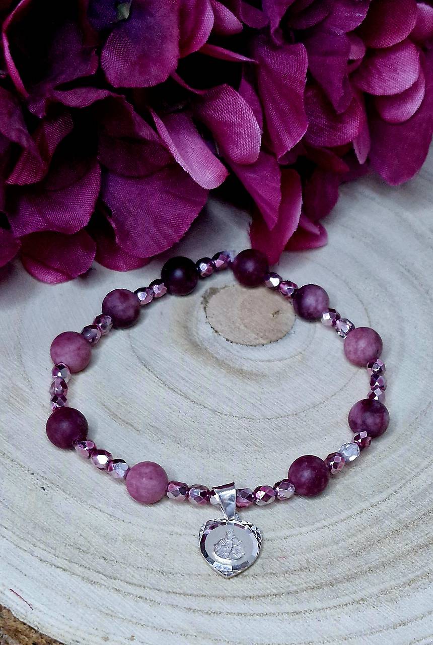 Ruženec Panny Márie pink 