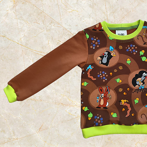 Detské oblečenie - Mikinka krtko pod zemou - 17797339_