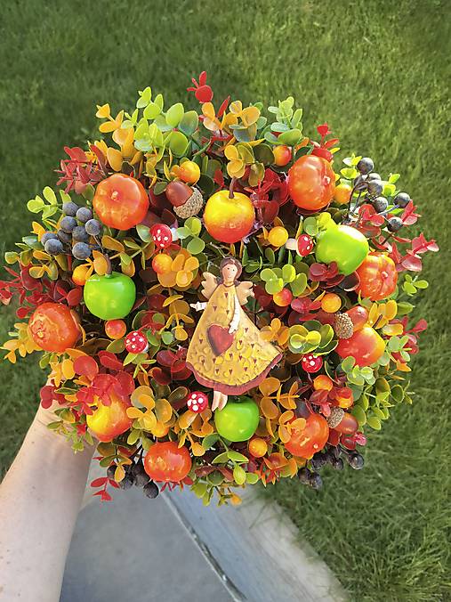 Jesenný veniec s anjelkou