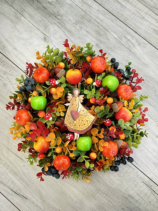 Jesenný veniec s anjelkou