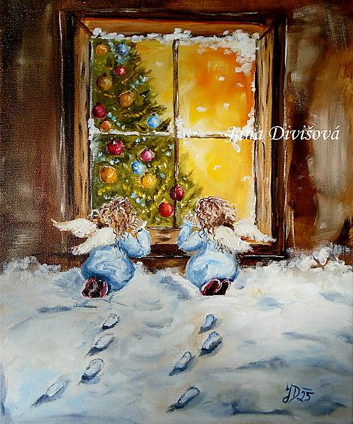 Obrazy - Vianoční čas - autorská reprodukce - 17796407_