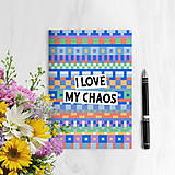  - Slovníček I love my chaos (indiánske vzory) - 17797575_