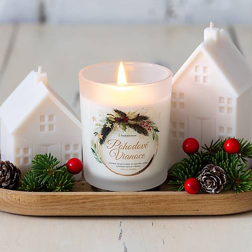 Sviečka zo sójového vosku - Pohodové Vianoce - 8vôní - 155g/46hod.