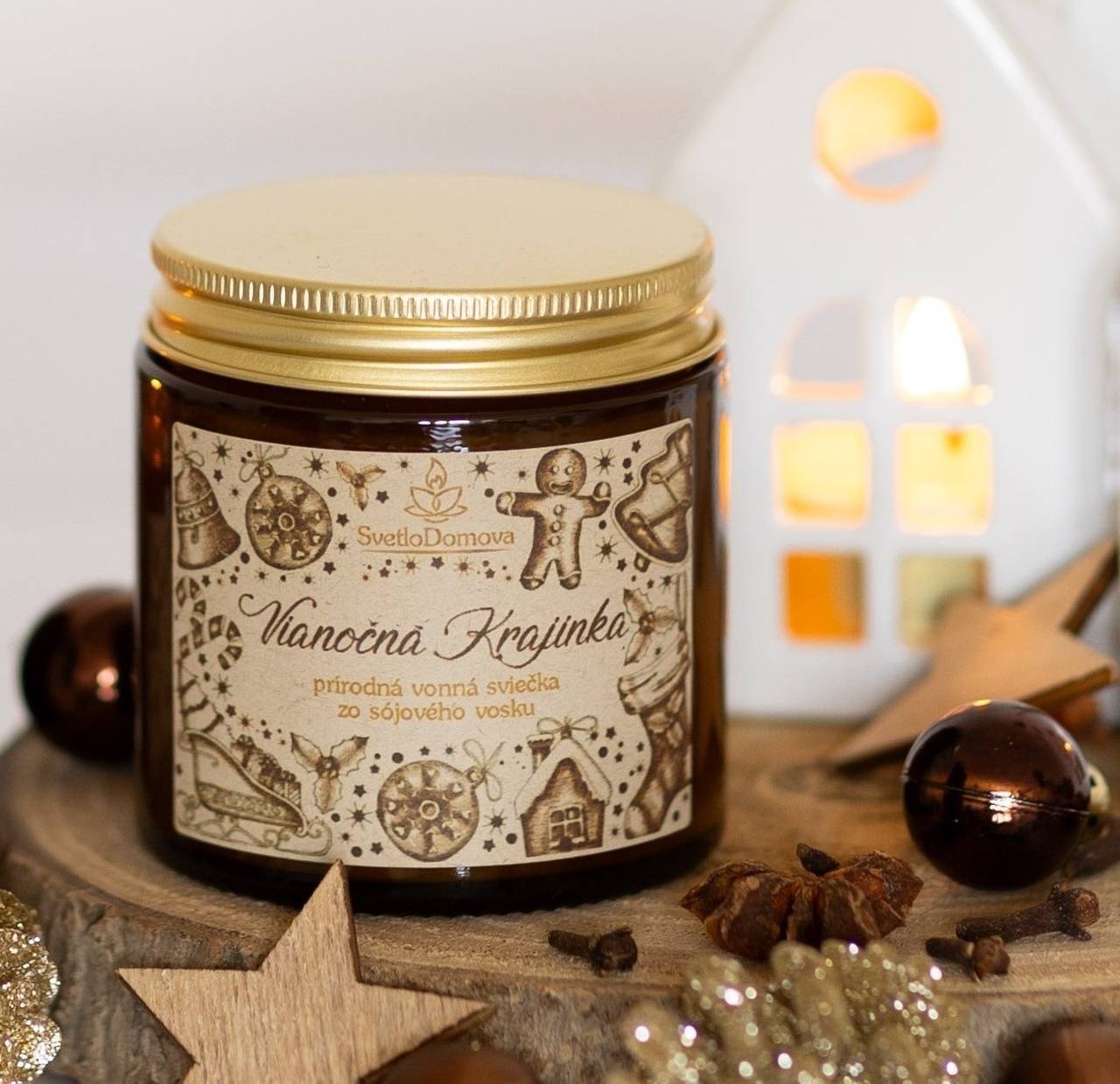 AKCIA -30% -  Sviečka zo sójového vosku s BAVLNENÝM knôtom - 8vôní - 95g/25hod