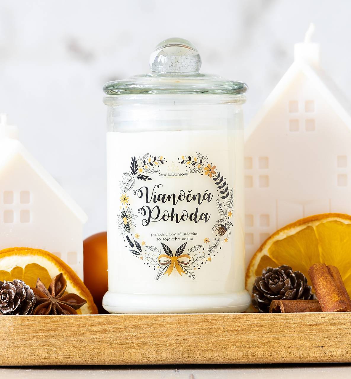 AKCIA -15% - Sviečka zo sójového vosku v skle - BAVLNENÝ knôt -  8vôní - 115g/30hod