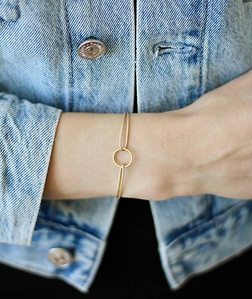 Náramky - Náramok s kruhom - karma - 17799923_