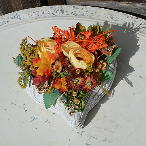 Dekorácie - Smútočné kameninové srdiečko - 17800124_