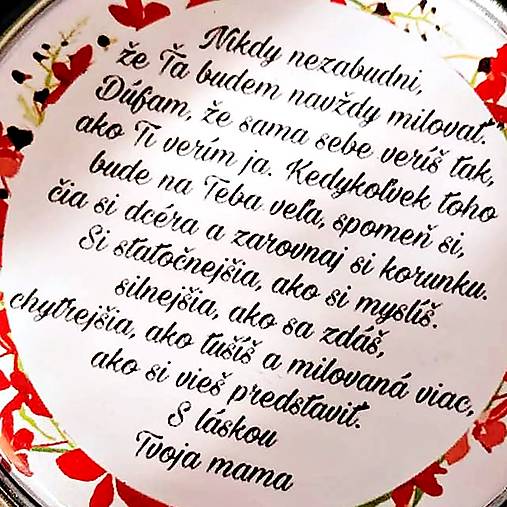 Zrkadielka - zrkadielko pre dcéru... text, motív na želanie - 17800135_