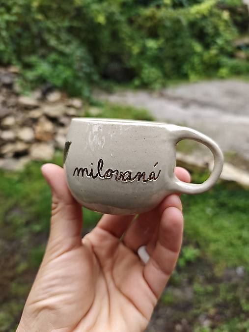 Nádoby - šálka Šalviová Milovaná  - 17799136_