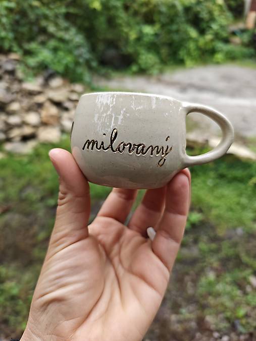 Nádoby - šálka Šalviová Milovaný  - 17799200_