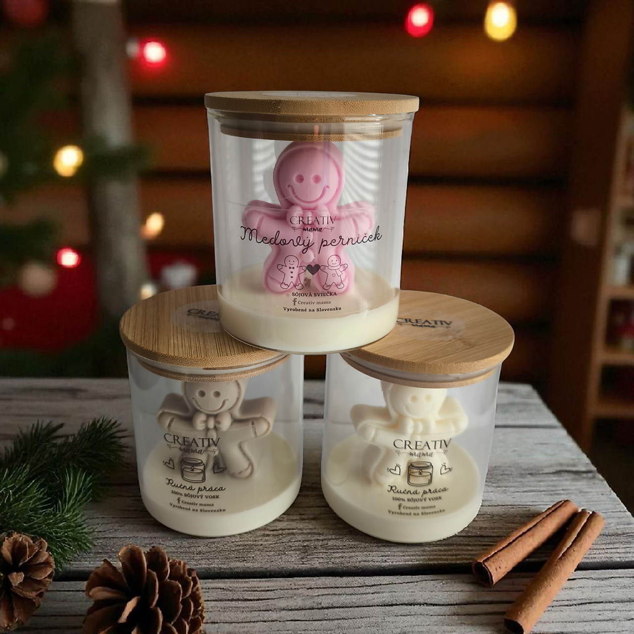 Sójová sviečka perníček