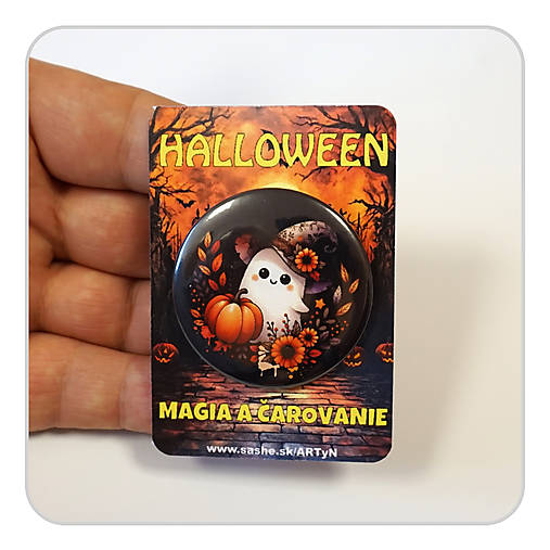 Brošne - Odznak - Strašidelný Halloween 02 - 17799086_
