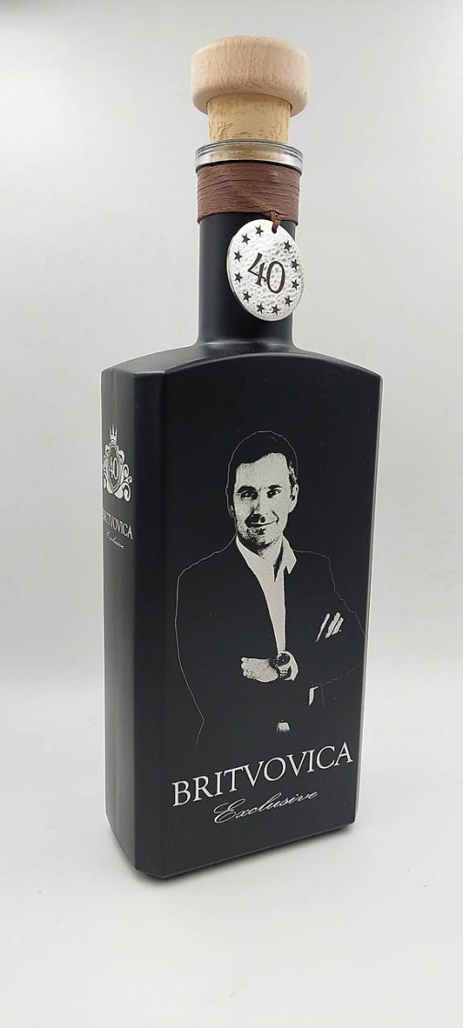 Nádoby - Gravírovaná farbená fľaša big - 17801395_