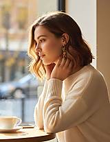 Náušnice - Visiace, strapcové náušnice  jesenné lístie, nerezová oceľ - 17799837_