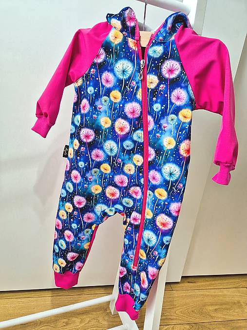 Overaly - Softshellový overal Farebné púpavky - 17802747_