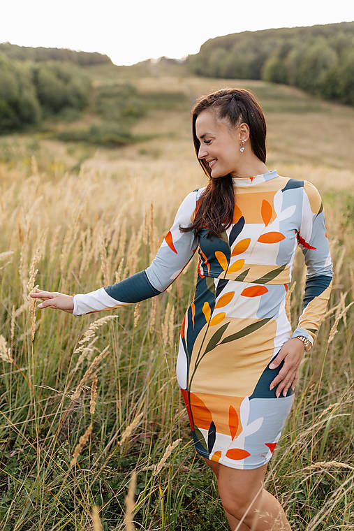 Oblečenie na dojčenie - Úzke rolákové šaty na dojčenie – Boho brown - 17802140_