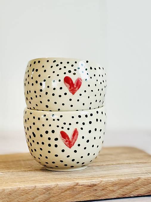 Čierne bodky - pohárik espresso (100ml, bez uška)