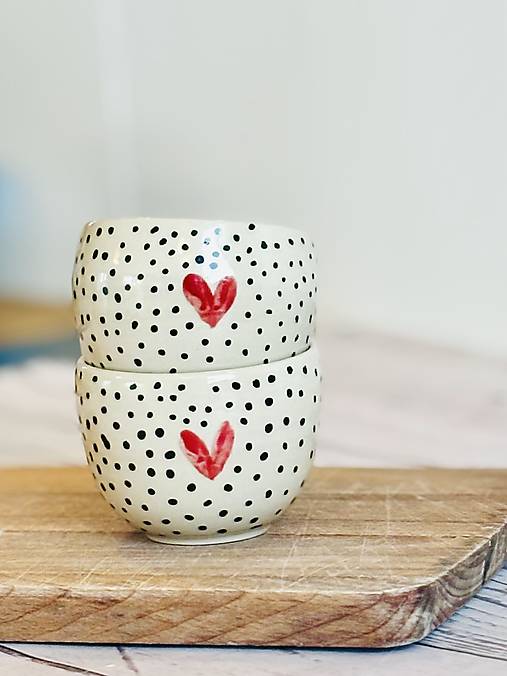 Čierne bodky - pohárik espresso (100ml, bez uška)