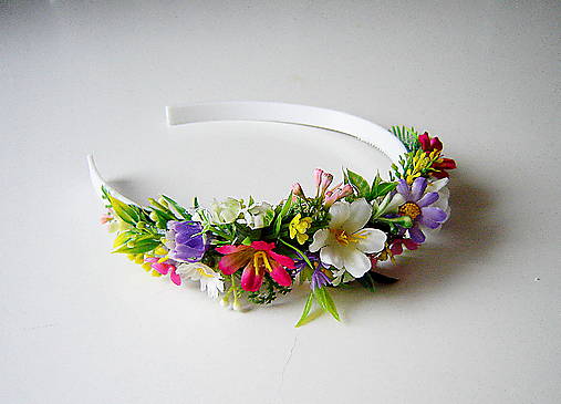 Ozdoby do vlasov - Květinová čelenka do vlasů - 17803436_